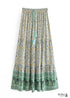 Boho Skirts in Esme Flower in Green For Women